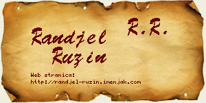 Ranđel Ružin vizit kartica